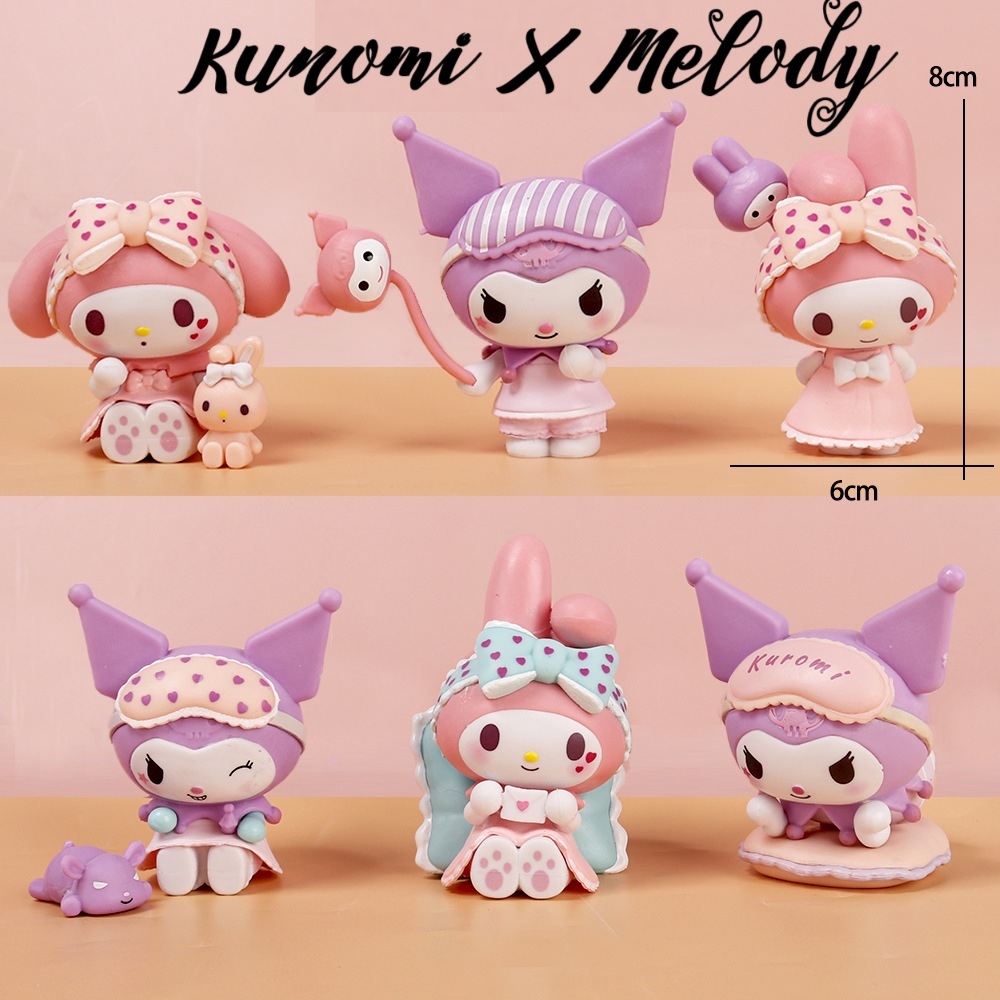 Mô Hình Nhân Vật Hoạt Hình SANRIO | Nhựa cứng PVC Kuromi Cina PomPom Melody Kitty - LAG Store