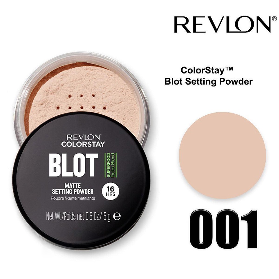 [Độc Quyền Tết] Combo Phấn Phủ Blot Setting Powder Và Kem Nền Makeup Combination/Oily 24H SPF 15 Revlon - Set 4.9