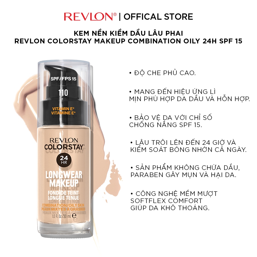 [Độc Quyền Tết] Combo Phấn Phủ Press Powder Và Kem Nền Makeup Combination/Oily 24H SPF 15 Revlon - Set 4.14