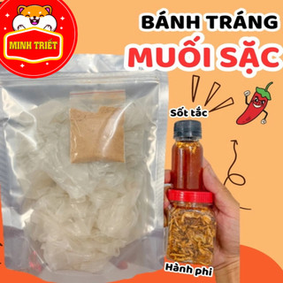 Bánh tráng phơi sương muối sặc siêu cay