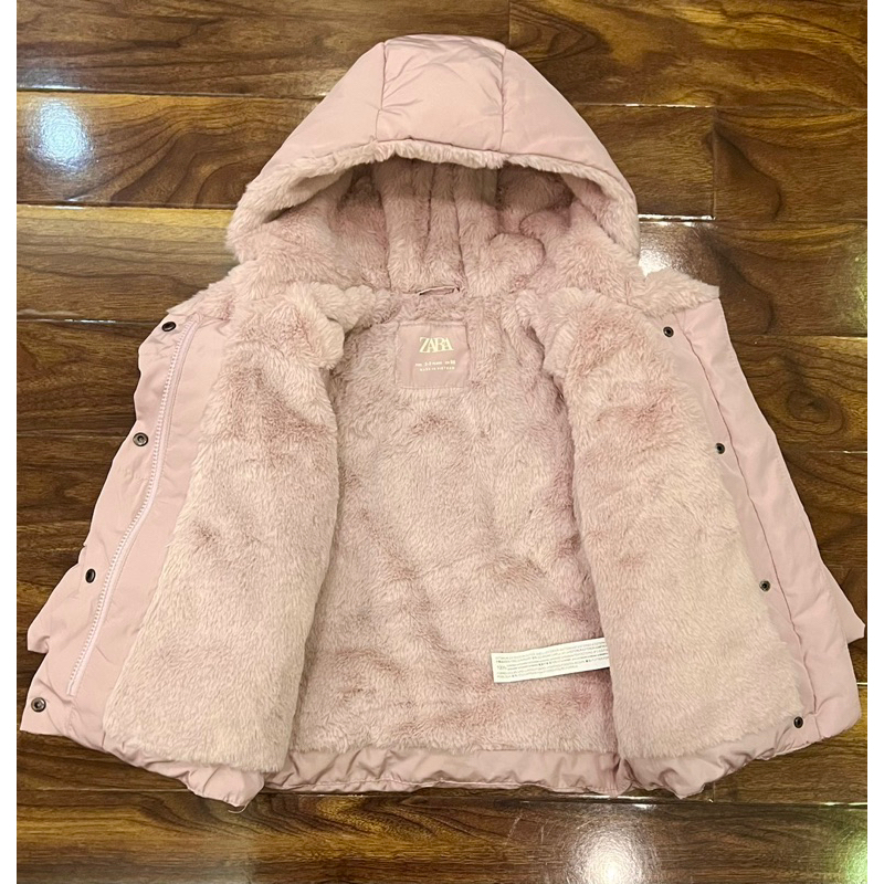 Áo phao lót lông Zara xuất dư bé gái