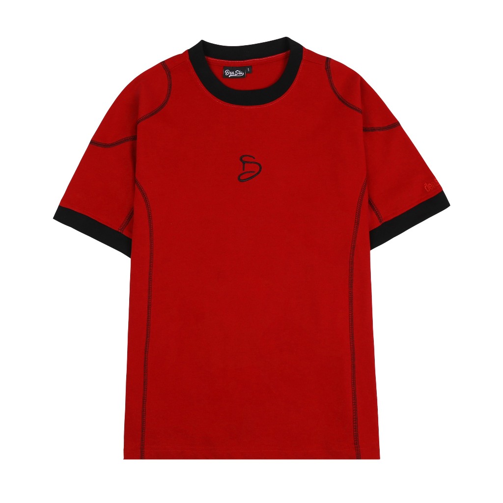 Áo Thun Form Boxy Đường May Nổi Đen Studio