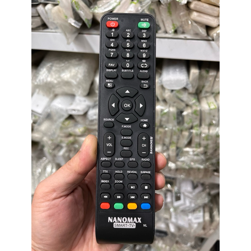 điều khiển smart tivi NANOMAX hàng công ty.