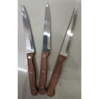 Dao răng cưa cán gỗ : dùng cắt bánh mì, bánh ngọt ...