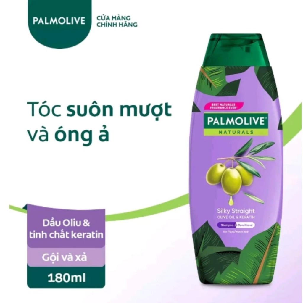 Dầu gội Palmolive 180ml kèm dầu xả 2in1 chiết xuất thiên nhiên