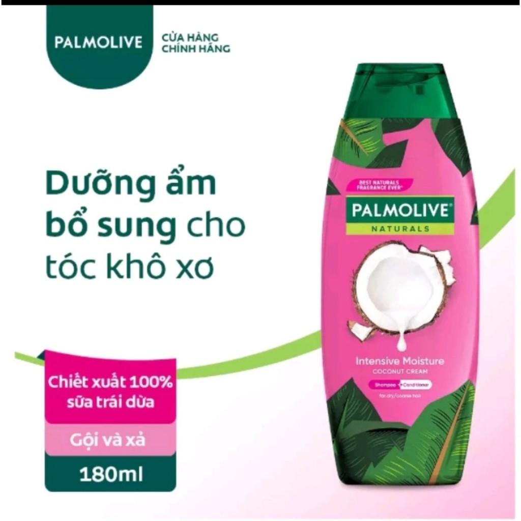 Dầu gội Palmolive 180ml kèm dầu xả 2in1 chiết xuất thiên nhiên