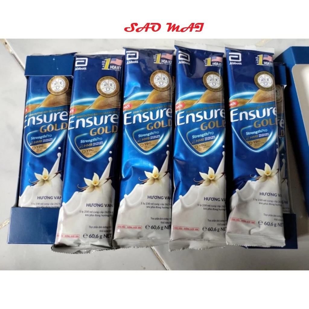 Sữa gói Ensure vani 60.6g date mới