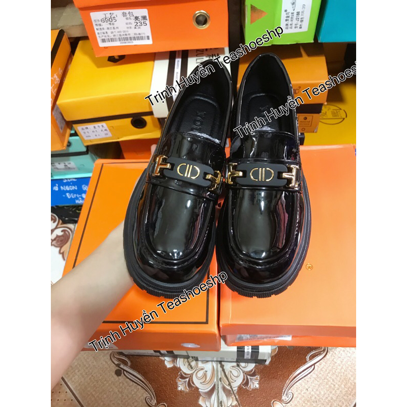 Giày lười moca 5cm-6cm hot mới,giày đốc đế răng cưa cao gót quảng châu loại đẹp,giày lolita mũi tròn hai đế bằng