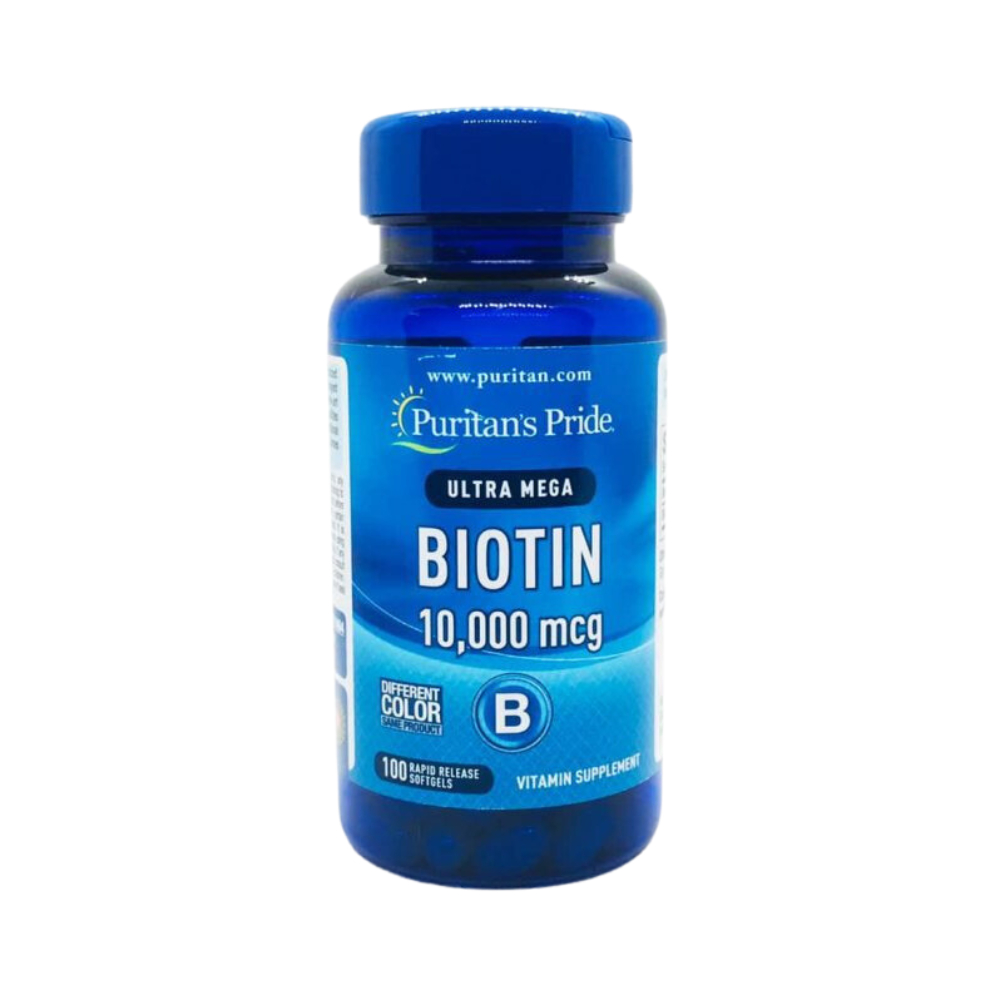 Mangtaybaby - Viên uống mọc tóc Puritan's pride Ultra Mega Biotin 10.000mcg 100 viên