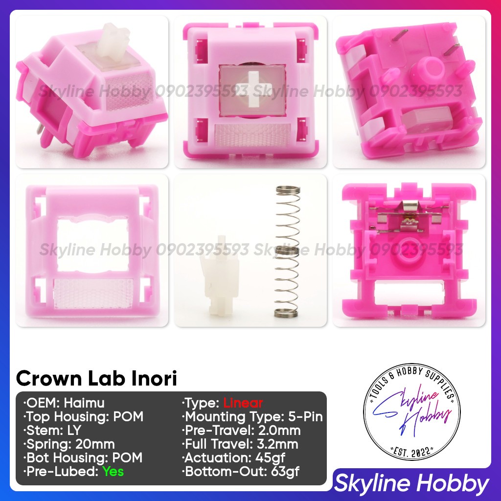 P2 - Switch bàn phím cơ Haimu - Crown Lab Inori Switch