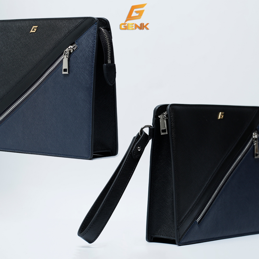Ví Da Bò Nam Cầm Tay - CLutch Nam Thương Hiệu Genk - GBD05