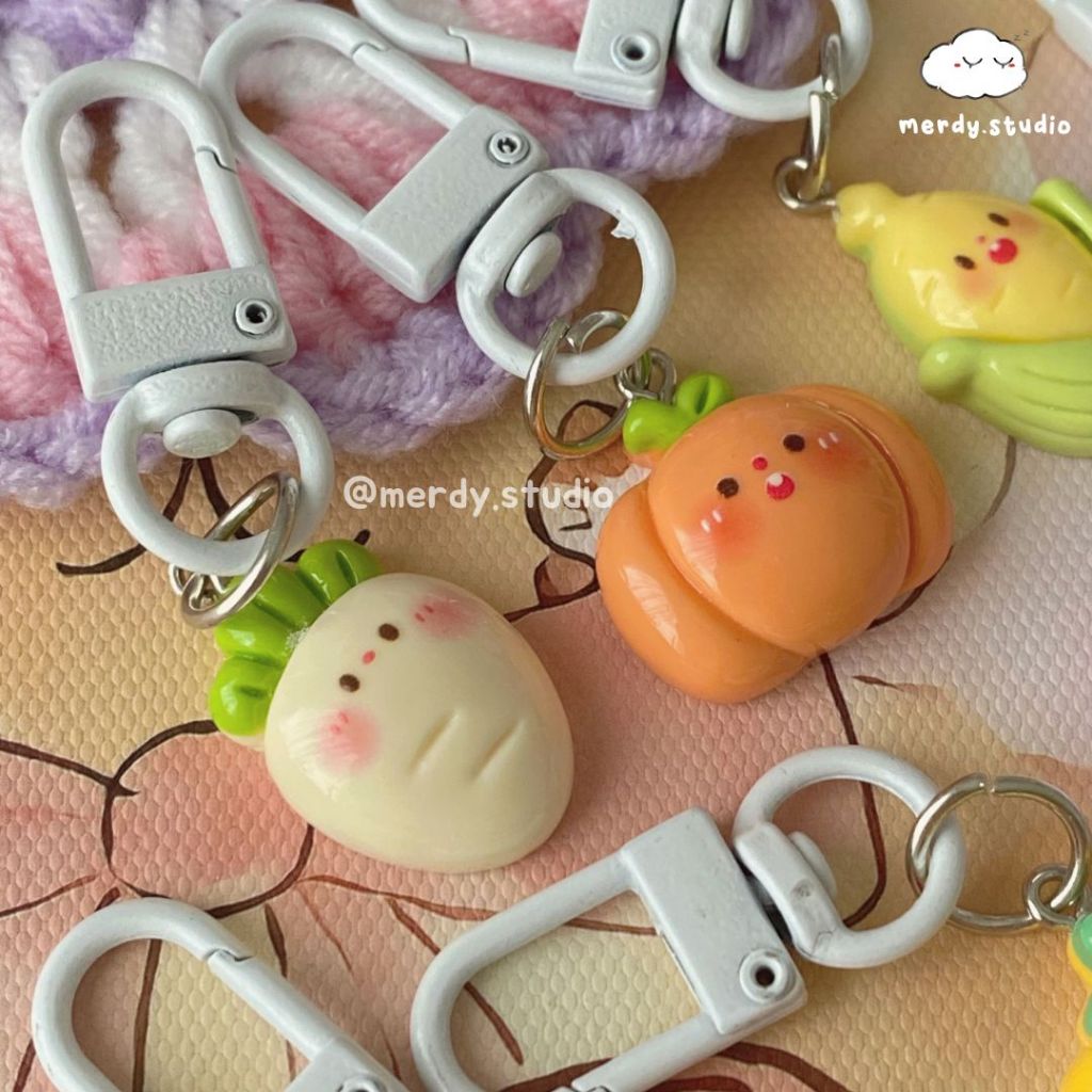 Móc khoá rau củ mini siêu đáng yêu