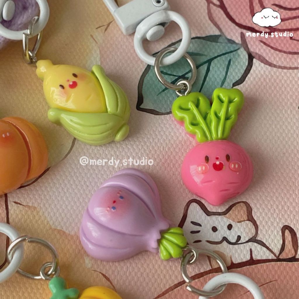 Móc khoá rau củ mini siêu đáng yêu