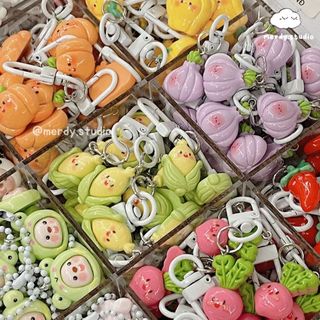 Móc khoá rau củ mini siêu đáng yêu