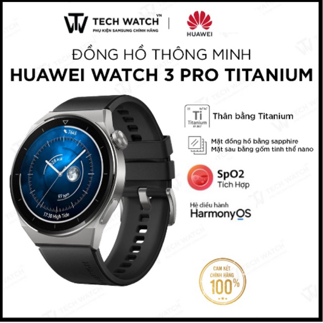 [ Đồng Hồ HUAWEI WATCH GT 3 Pro ] Đồng Hồ Thông Minh HUAWEI WATCH GT 3 Pro | Gốm tinh thể nano | Điện tâm đồ | Lặn tự do