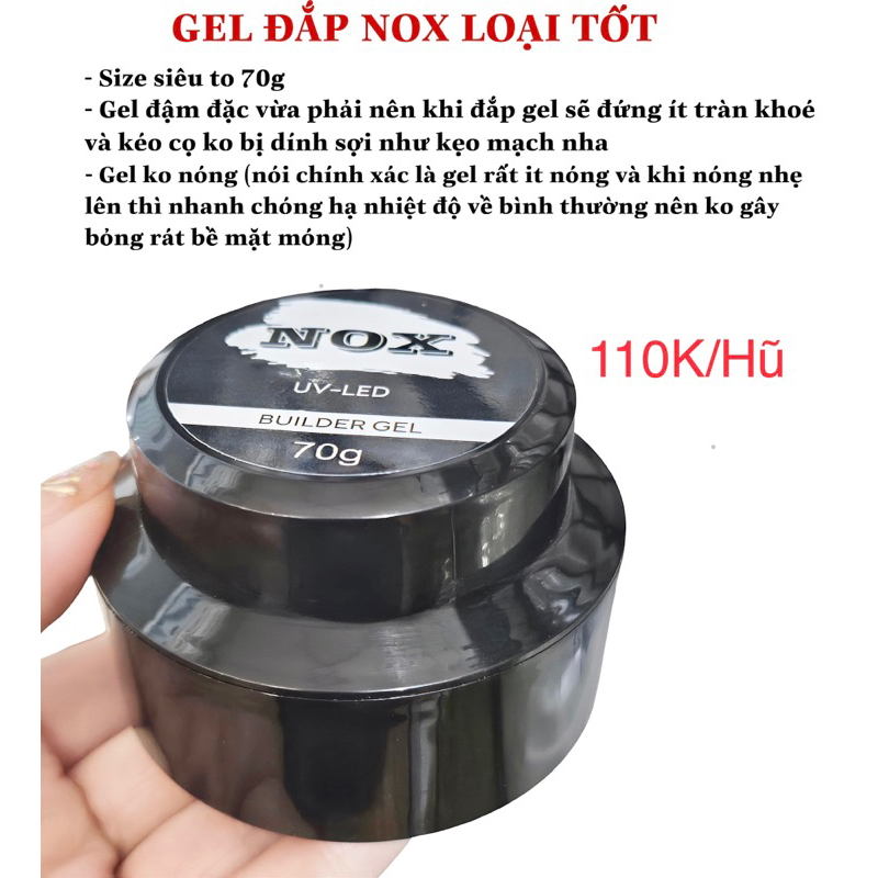 Gel đắp NOX hũ to(Ko nóng-Đã Test)