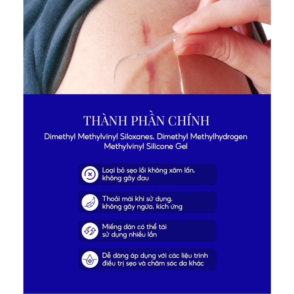 Miếng Dán Sẹo Lồi / Phì Đại rejuvaskin Scar FX 5x10cm