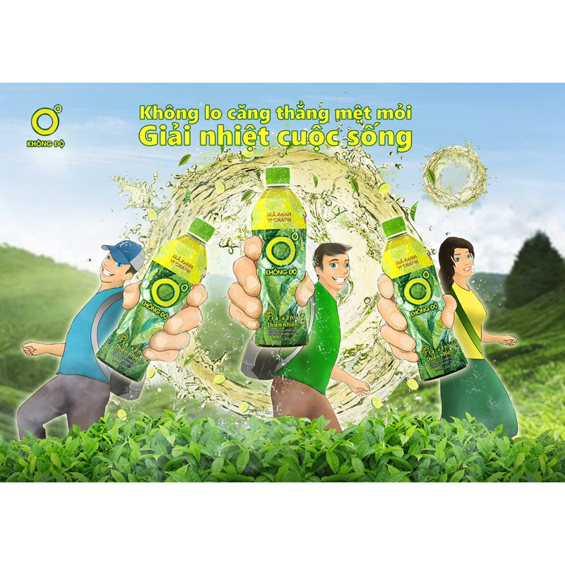 Thùng 24 chai Trà Xanh không Độ 455ml Tân Hiệp Phát