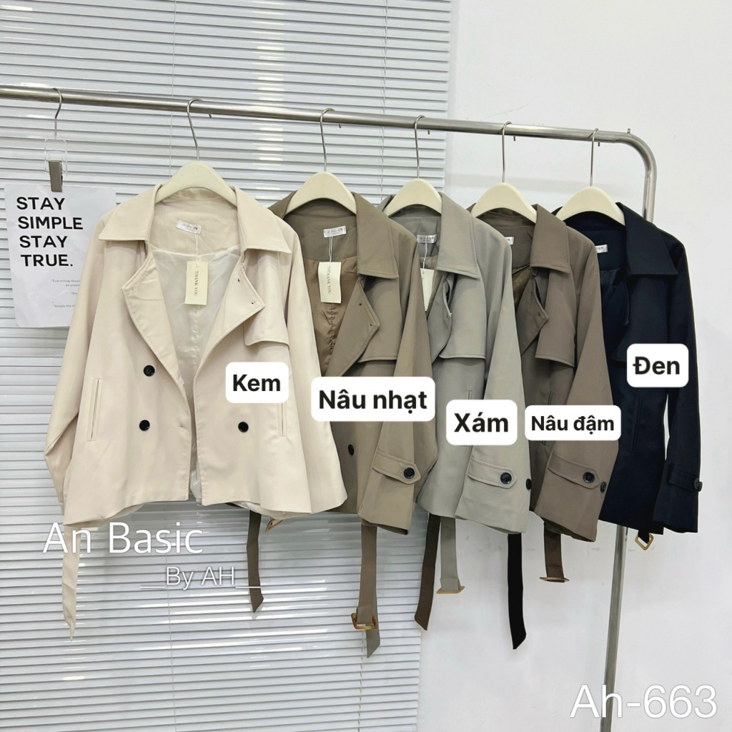 Áo khoác mangto kèm đai siêu HOT Hari GenZ 663 P5K1