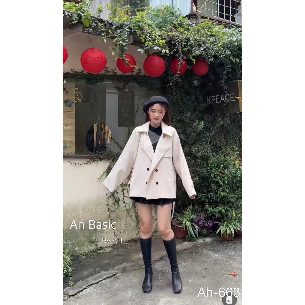 Áo khoác mangto kèm đai siêu HOT Hari GenZ 663 P5K1