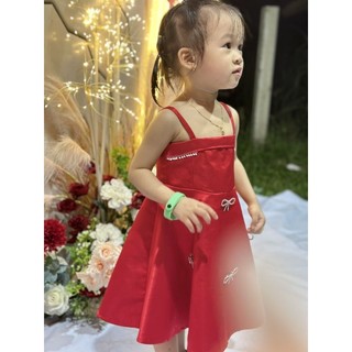 [Xả kho lẻ size] Váy gấm tacta 2 dây cho bé gái
