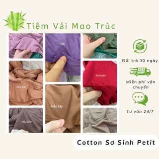 Vải Cotton Sơ Sinh Petit Giãn 4 Chiều (37 Màu)