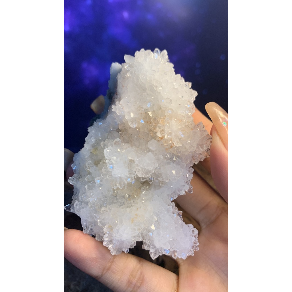 Hoa stone Thạch Anh Quartz tán sắc lấp lắm tự nhiên bông tuyết xinh xắn 627