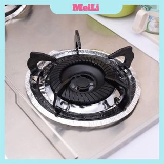 Set 10 tờ giấy bạc lót bếp gas loại tròn, giúp dễ dàng vệ sinh bếp gas
