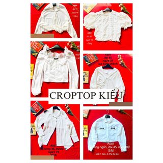 Tổng hợp croptop/áo dáng ngắn basic secondhand size s/m/l/xl...