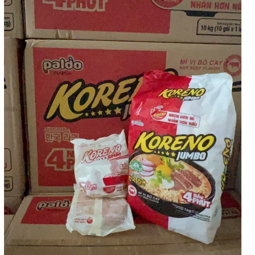 Mì Hàn Quốc KORENO JUMBO vị bò cay (10gói * 100g)