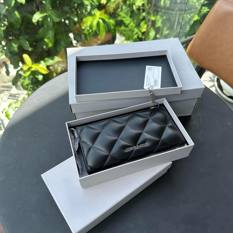 Ví trám dài cầm tay CNKei  Quilted Long Wallet