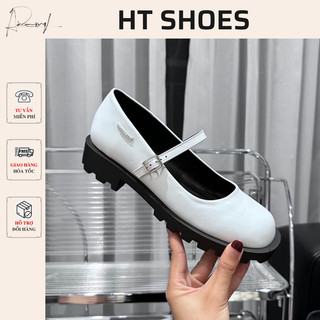 (Sẵn)Giày búp bê Mary Jane C đế răng cưa quai mảnh khoá vuông cao 3.5cm phong cách cá tính mẫu mới 2023 fullbox #2269-2