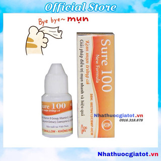 Sure 100 kem bôi mụn trứng cá và sẹo thâm lọ 10g