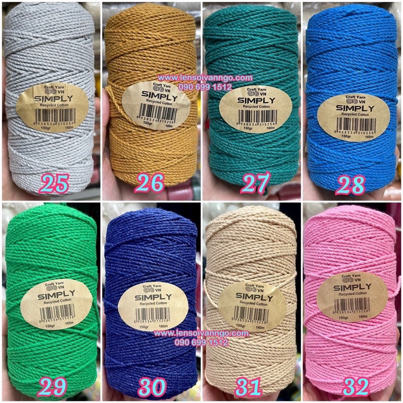 Túi lưới đeo chéo kèm móc khoá bằng len handmade