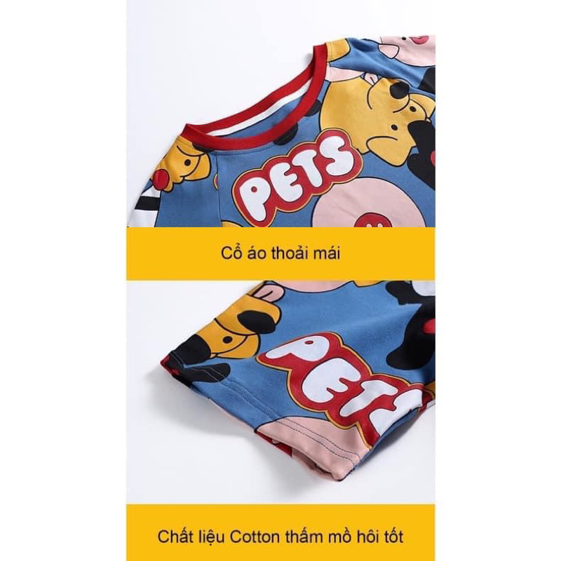 Bộ Mặc Nhà Nữ, Bộ Ngủ Nữ Pyjama Ngắn Tay Mùa Hè 100% Cotton Mềm Mại Họa Tiết Dễ Thương Thời Trang Quảng Châu CHo Nữ