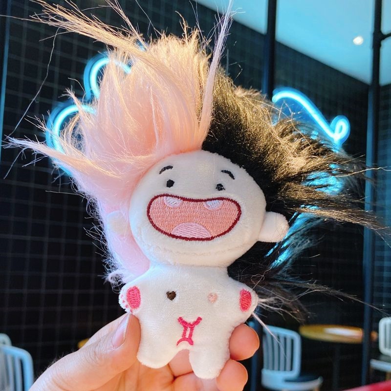 Móc Khóa Búp Bê 12 Cung Hoàng Đạo Tóc Rối Bù Xù  Siêu Dễ Thương