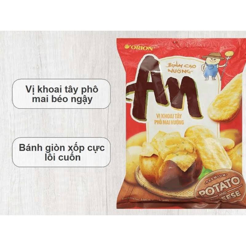 Bánh gạo An vị khoai tây phô mai nướng gói 100,8g thương hiệu Orion