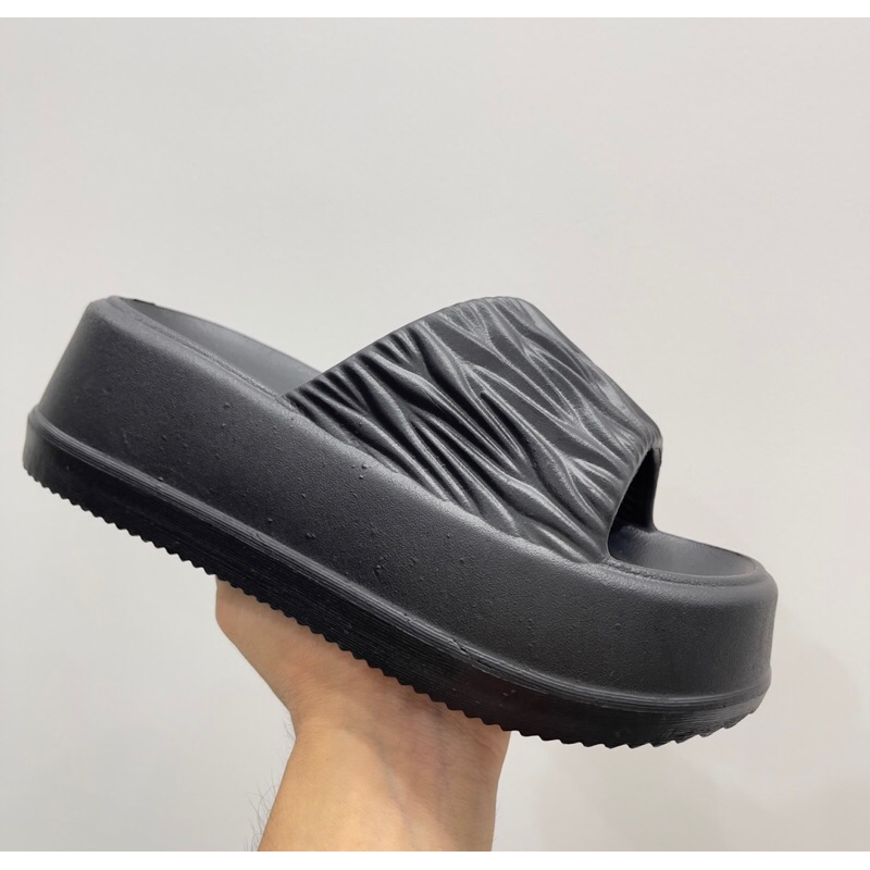 Dép bánh mì nữ quai ngang ,Dép nữ quai nhún độn đế 7cm cao cấp