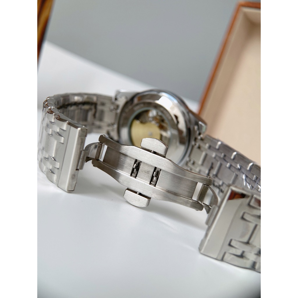 Đồng hồ nam Tevise cơ lộ máy với thiết kế mặt xanh rêu trẻ trung cực sang trọng, NaiWatch