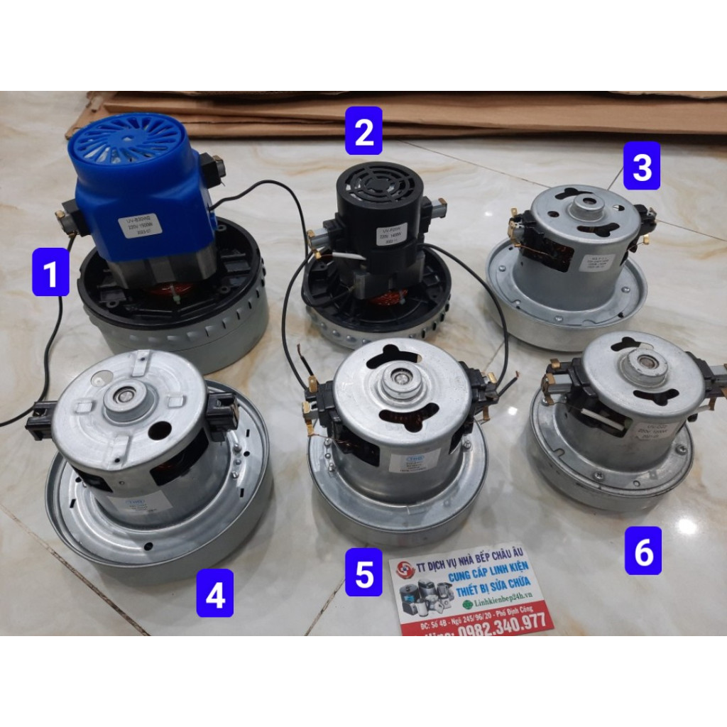 Động cơ củ hút bụi 1000W -> 2000W