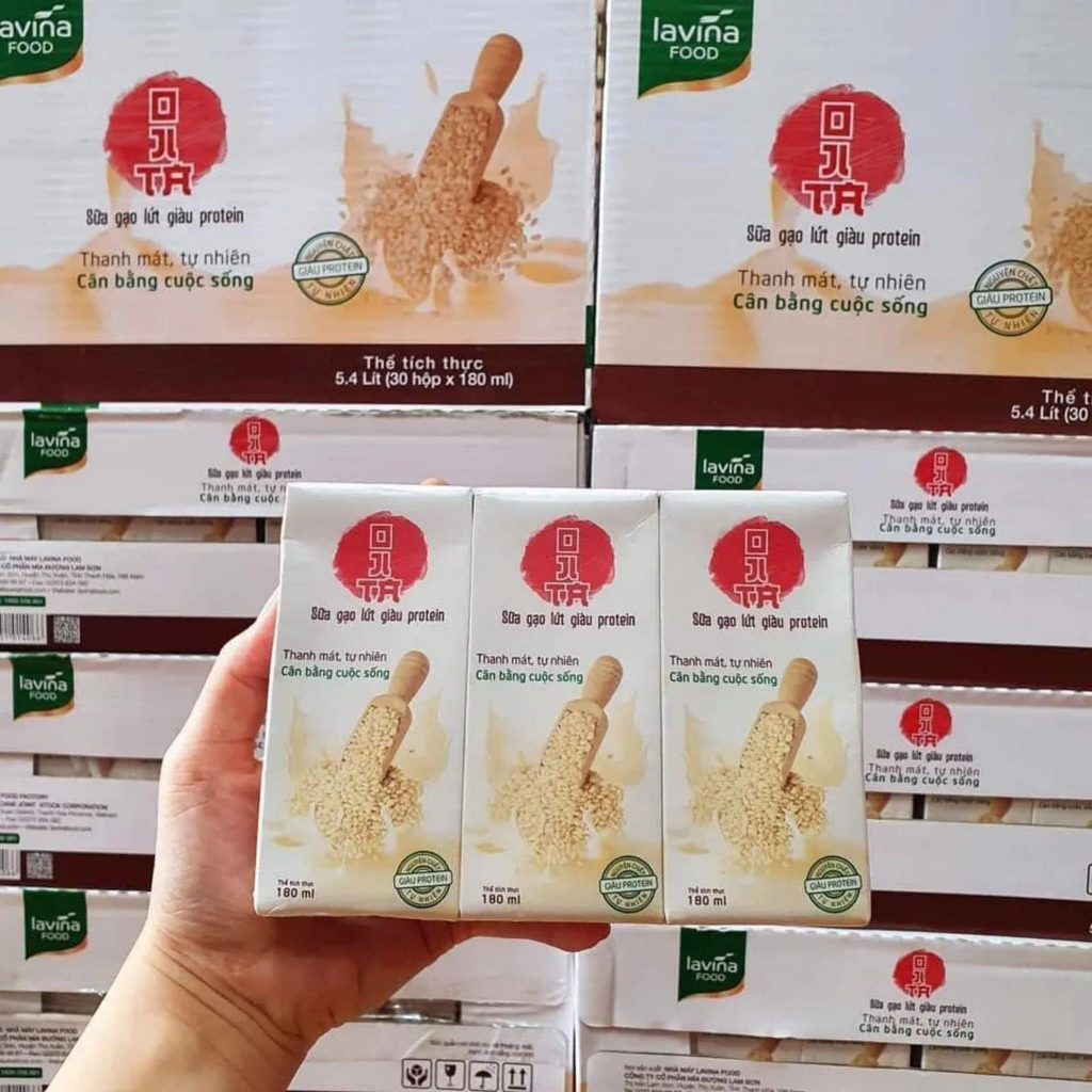 Sữa gạo lứt lavina thùng 30 hộp x 180ml