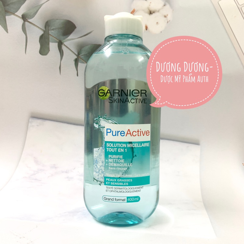 Nước tẩy trang Garnier Micellar Cleansing Water 400ml nội địa Pháp - Garnier vàng, xanh