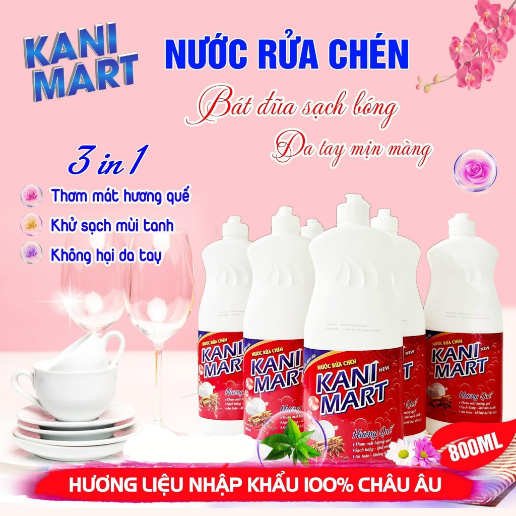 Nước rửa chén bát hữu cơ Kani Mart 800ml