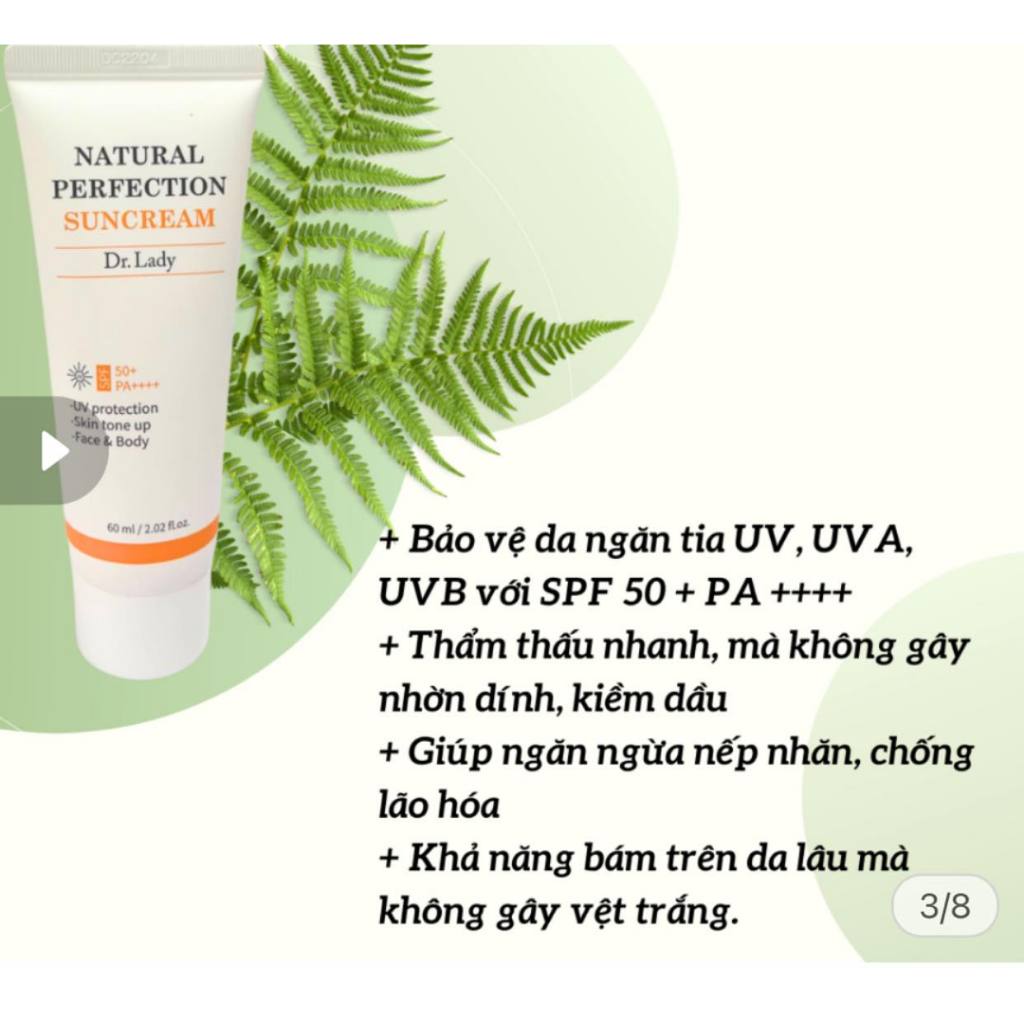 Kem Chống Nắng Bảo Vệ Da Chống Lão Hóa DR.LADY Suncream Size 60ml