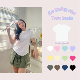 ÁO BABY TEE TRƠN BASIC chất cotton