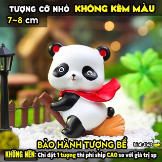 Tượng tô màu, GẤU TRÚC BAY, size M, thạch cao trắng (Không kèm màu), luyện vẽ, decor