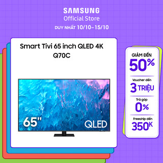 [Shopee voucher ELSAMCE15 giảm 15% CAP 3TR] Smart Tivi Samsung QLED 4K 65 inch QA65Q70CAKXXV - 2023