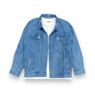 ÁO KHOÁC JEANS XANH TRƠN BASIC UNISEX NAM NỮ (có hình chụp thật)