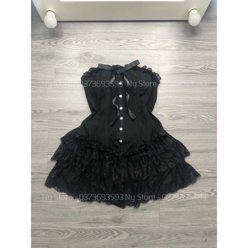 SET ÁO CÚP CHÂN VÁY TẦNG REN