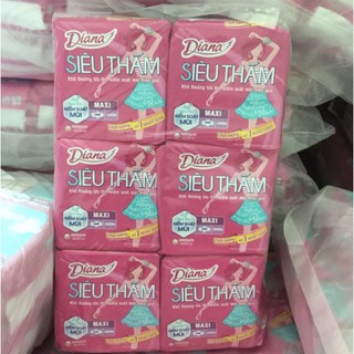 Combo 6 gói Bvs Diana siêu thấm mỏng/dày(có cánh/không cánh)